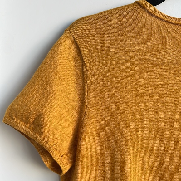 Classiques Entier Linen Blend button short sleeve cardigan - Picture 8 of 10